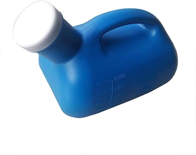Urinoir Heren - Pee Fles - Lange Reizen - Grote Capaciteit - 3000ml - Blauw