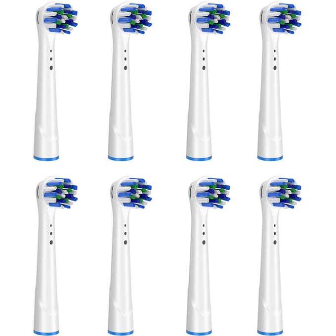 Têtes de brosse à dents de rechange, 8 pièces/ensemble, compatibles avec la brosse à dents électrique Oral B Braun sensible 8pcs white