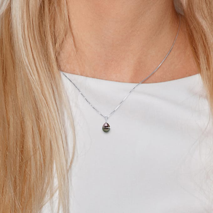 Hanger Tahitian Pearl 8-9mm White Gold Pear