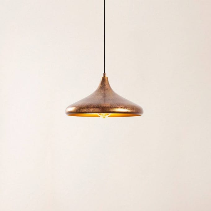 Opviq Hanglamp Barek 11545, brons brüné, metaal, Ø 34 cm