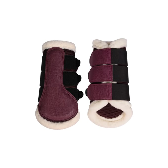 Gesloten peesbeschermers voor paard met bont HKM Comfort Premium Mesh