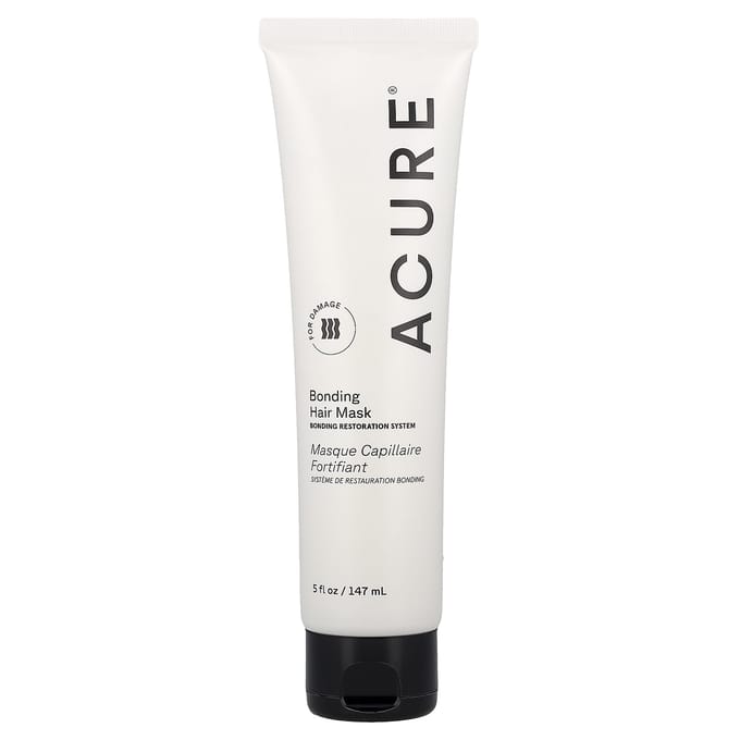 ACURE, Bonding Haarmasker, Voor Beschadigd Haar, 147ml (140 ml) white