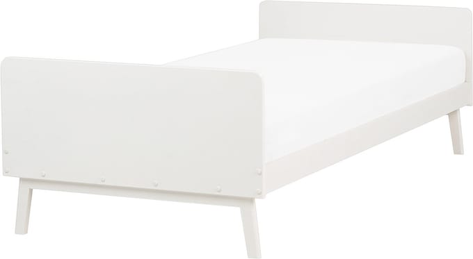 BONNAC - Eenpersoonsbed - Wit - 90 x 200 cm - Dennenhout