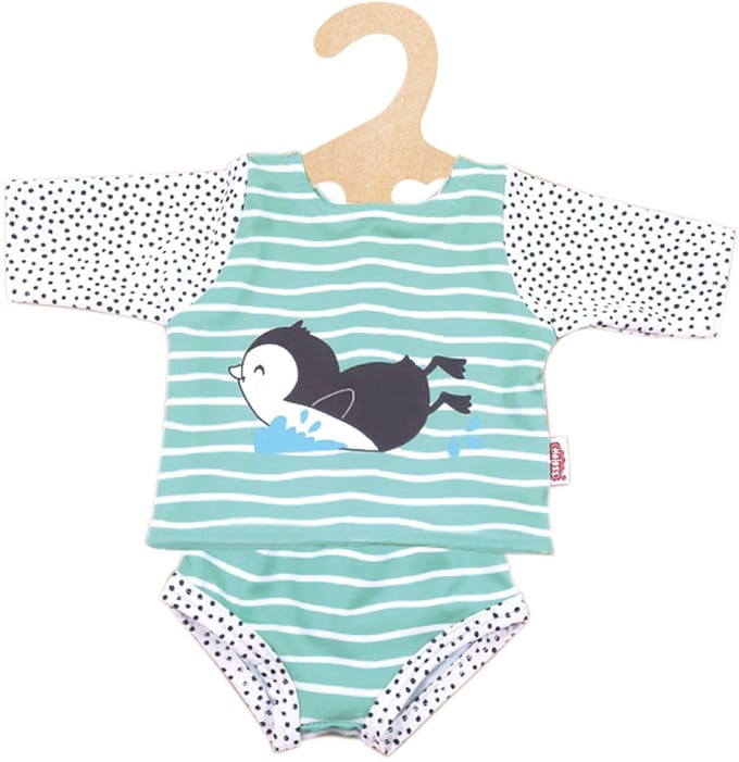 Heless Poppenzwemkleding Penguin Dot 35-45 Cm Mintgroen