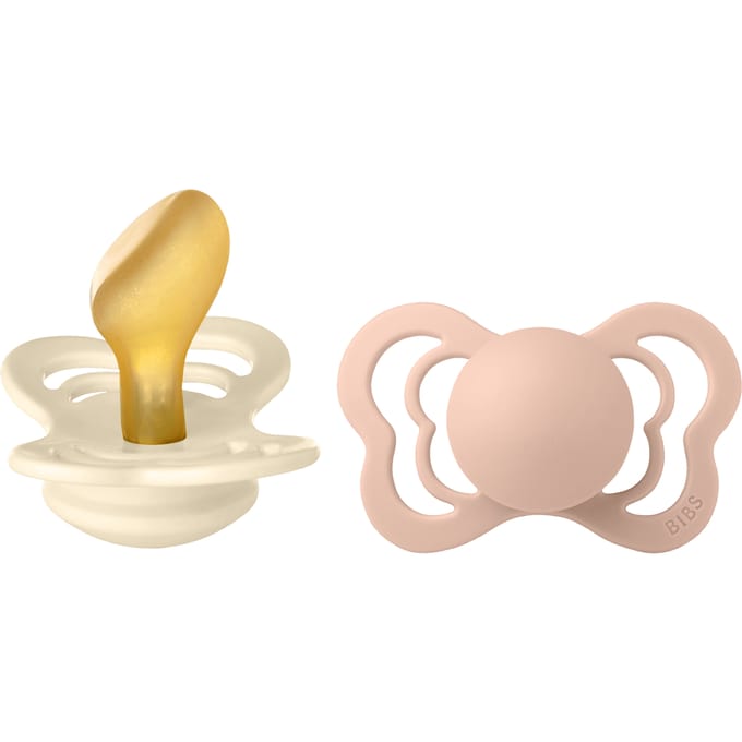 BIBS Couture 2 Pack Latex Maat 2 Ivoor/Blush 2 st