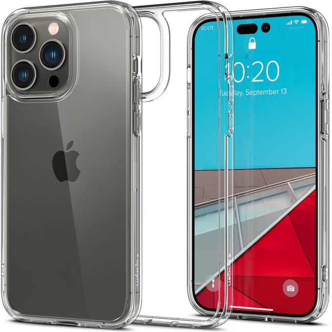 Spigen Ultra Hybrid Backcover voor de Apple iPhone 14 Pro - Crystal Clear
