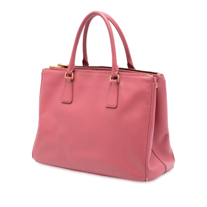 Tweedehands Medium Saffiano Lux Galleria Double Zip Schoudertas