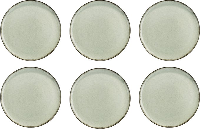 Kitchen Trend servies Zeegroen Ocean 27 cm bord set van 6
