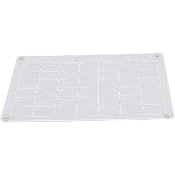 Magnetische Memokalender Herbruikbare Uitwisbare Dagplanner Acryl Magnetische Kalender voor Koelkast white