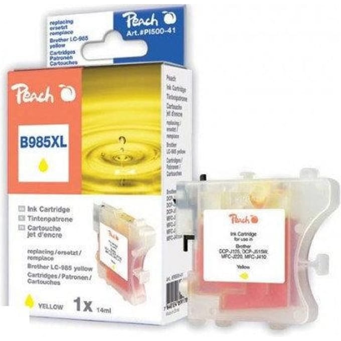 Peach B985XL - Inktcartridge Brother LC985Y - Geel