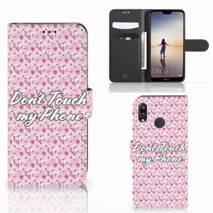 Samsung Galaxy A30 Portemonnee Hoesje Flowers Pink DTMP