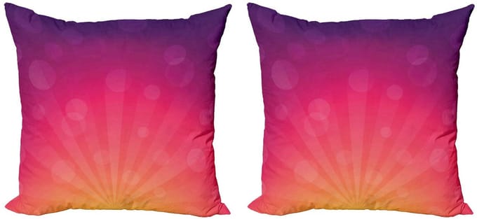 ABAKUHAUS – Kussenhoezen Set van 2 – 50x50 cm – Ombre Multicolor – Rits