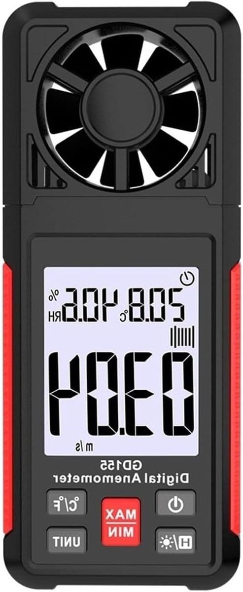 Digitale Anemometer - Windsnelheidsmeter Luchtsnelheid - Windmeten Buiten - Temperatuur Vochtigheid - 50 g - Niet gespecificeerd