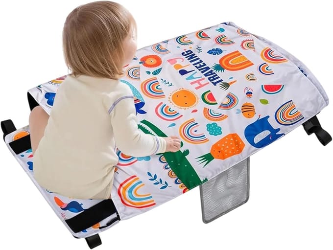 Vliegtuig Bed - Reis Hangmat - Kinderen Reizen - Opvouwbaar Ontwerp - 44x79cm - Wit