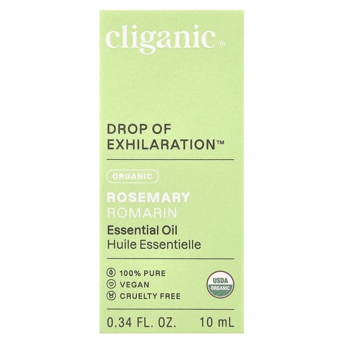 Druppel Verkwikking™, Biologische Rozemarijn Essentiële Olie, 10 ml (0.34 fl oz)