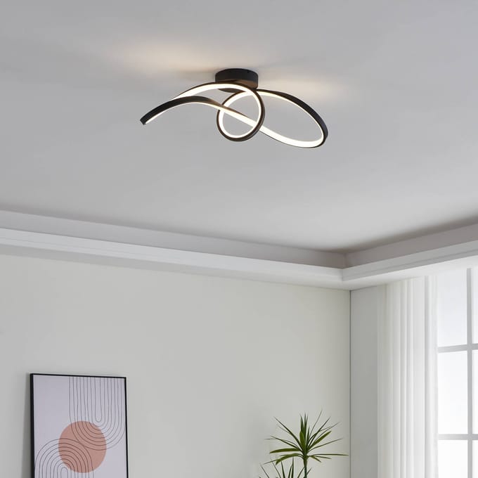 EGLO connect.z Calarossa-Z Smart Plafondlamp - LED - 70.5 cm - Zwart|Wit - Instelbaar RGB & wit licht - Dimbaar - Zigbee