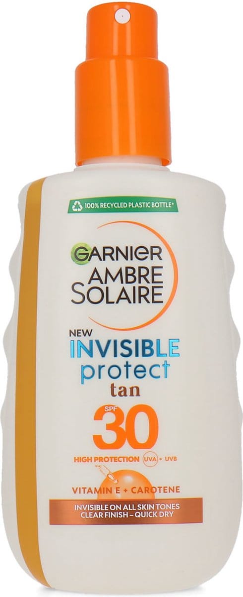 Garnier Ambre Solaire Invisible Protect Tan SPF 30 Zonnebrand Spray - 200 ml