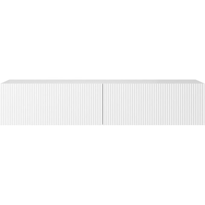 Selsey Veldio - RTV 140 cm - Wit met gefreesde fronten