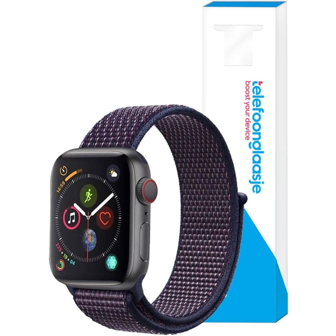 Nylon bandje Apple Watch 1/2/3/4/5/6/SE – 38/40mm - Blauw