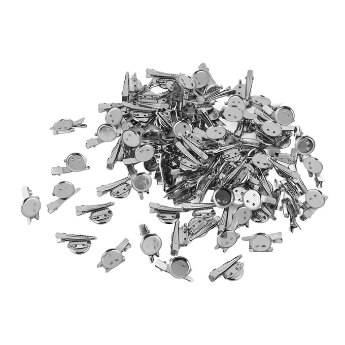 100 Stuks Blanco Button Badge Metaal Stevig Duurzaam Herbruikbaar Brede Toepassing Aangepaste Button Pins gray