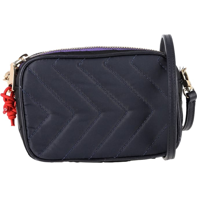 Sandro Chevron gewatteerde heuptas in marineblauw polyamide