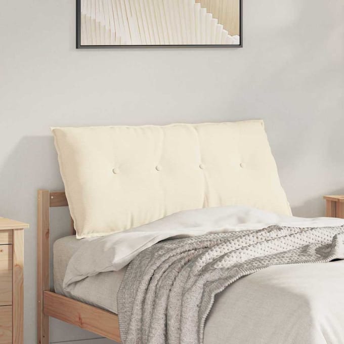 vidaXL - Rugkussen - Crèmekleurig - 100 - x - 50 - cm - Corduroy - stof