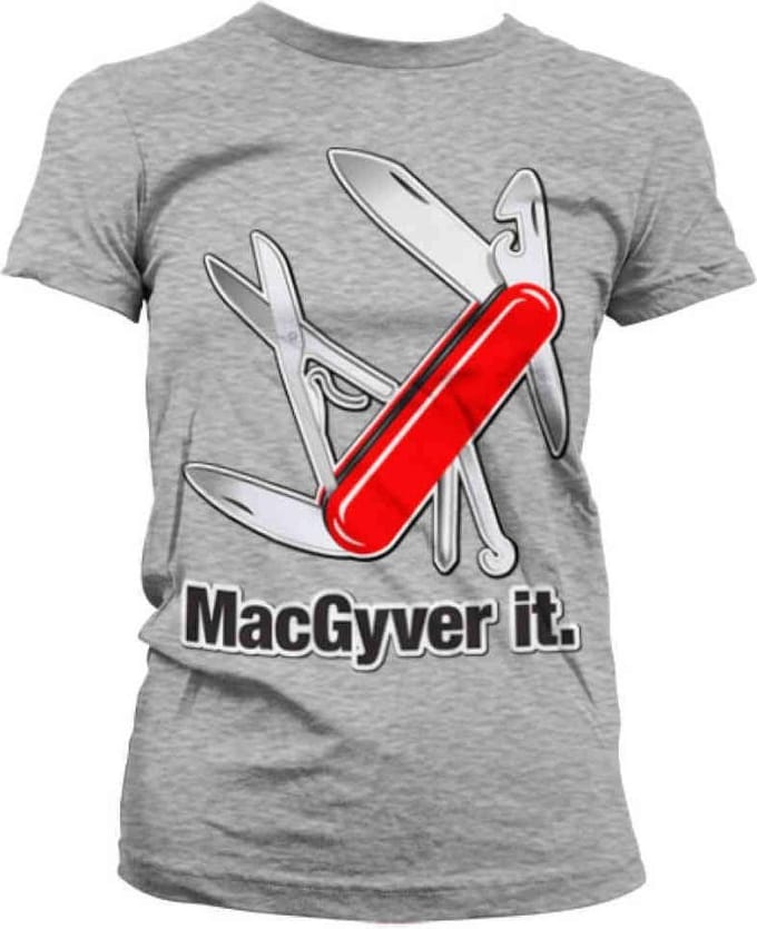 MacGyver Dames Tshirt -M- MacGyver It Grijs
