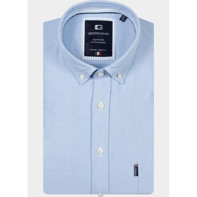 Giordano Overhemd heren Blauw Brando Long Sleeve Button Dow 617052/61