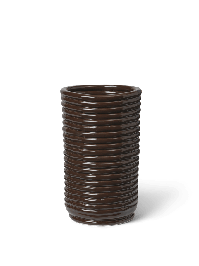 Ferm Living Corduroy Vaas - carob brown