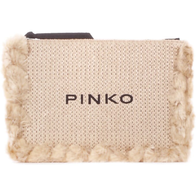 Pinko vrouw handtas 106718a39y hz3q platte handgreep wit strogoud