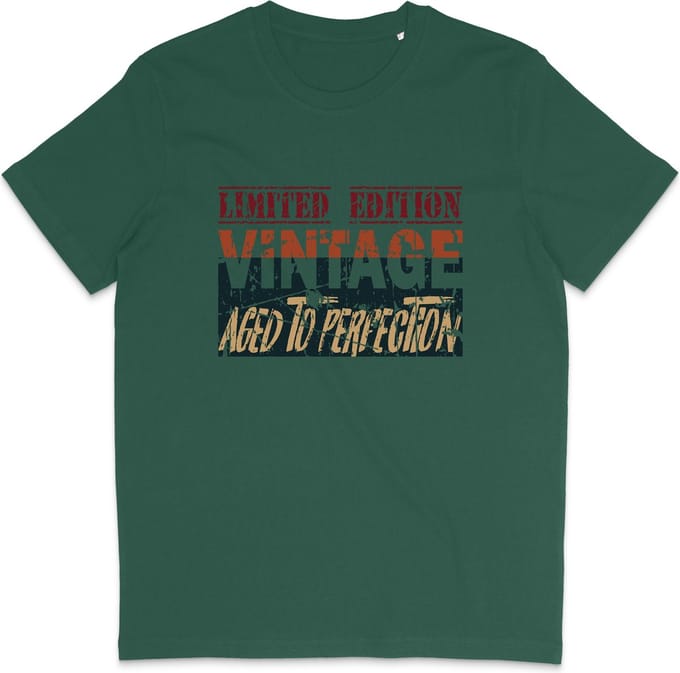 Grappig Heren en Dames T Shirt - Vintage Print Limited Edition - Groen - M