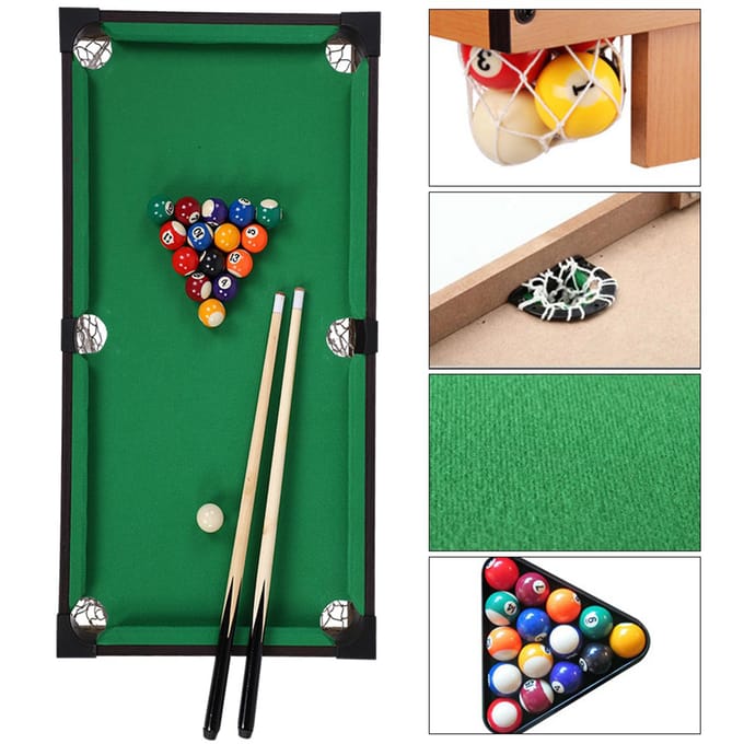 Mini Pooltafel Kinderen Kinderen Snooker Biljart Set Keus Ballen voor Binnensporten wit