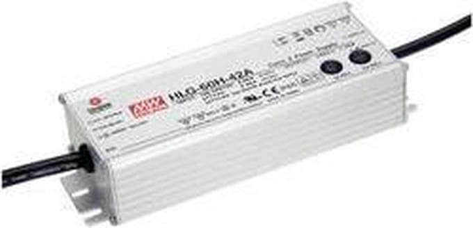 Mean Well HLG-60H-24A LED-driver, LED-transformator Constante spanning, Constante stroomsterkte 60 W 2.5 A 24 V/DC PFC-