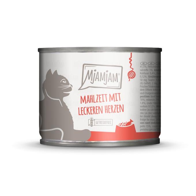 6x200g MjAMjAM maaltijd met lekkere harten nat kattenvoer