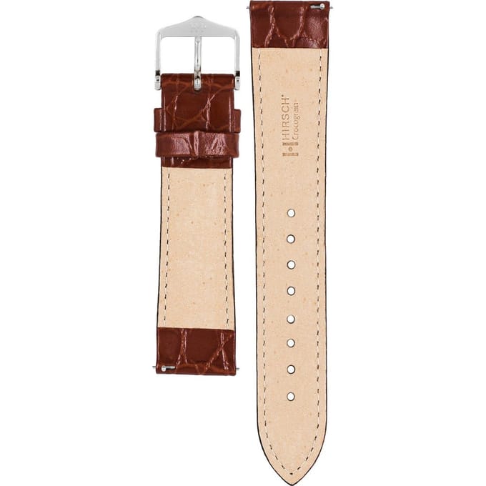 Hirsch Strap Crocograin L  (Bandbreedte: 18 mm) -