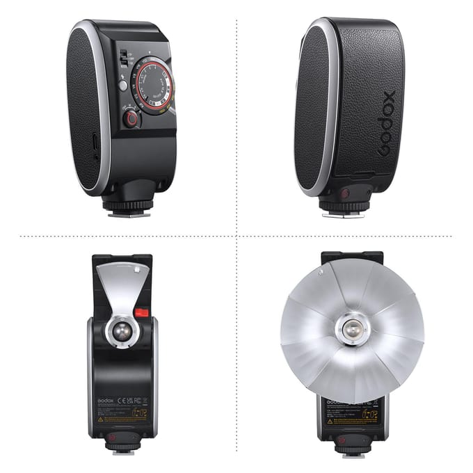 Godox Lux Senior Retro Camera Flash GN14 Température de couleur 6000K Modes Flash automatique et manuel 1/1-1/64 noir