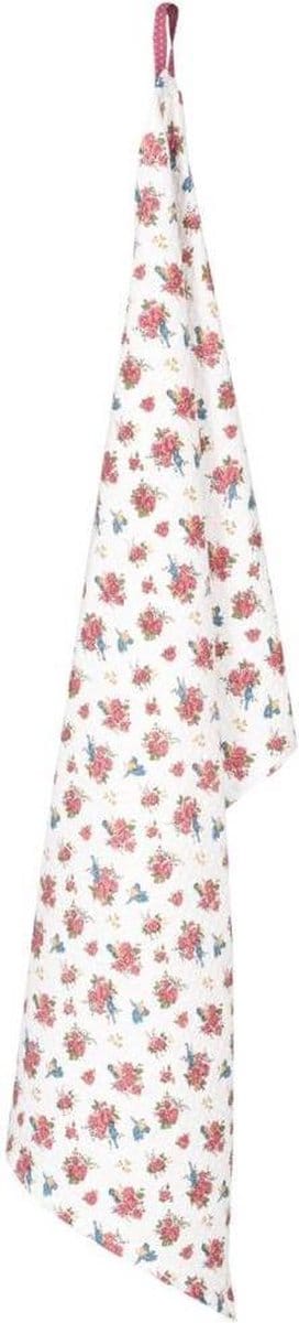Claure & Eef - Keukendoek Theedoek - Met rozen - 50 x 85 cm - 3 stuks