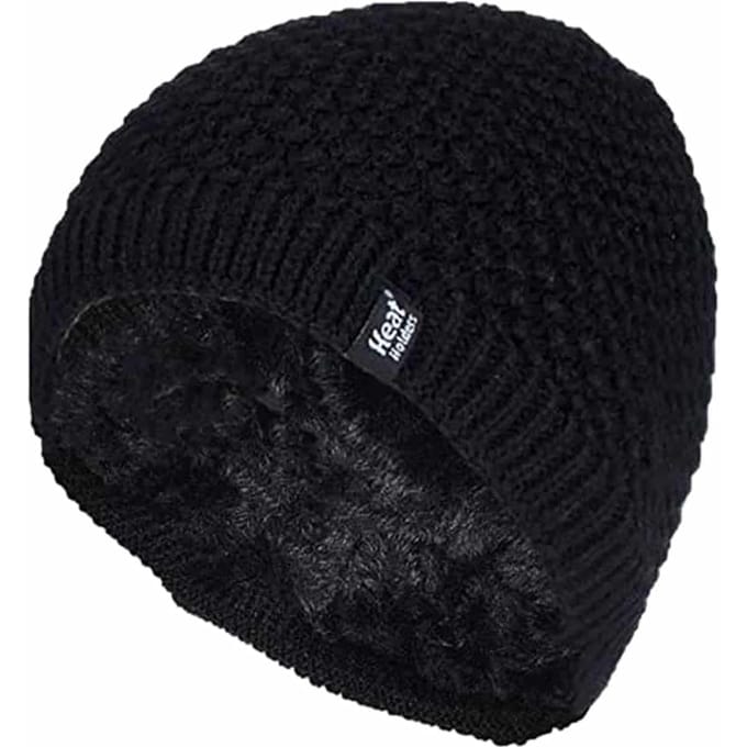 Heat Holders - Gebreide warme thermo muts voor dames - Zwart