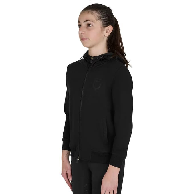 Sweater met capuchon en kinderlogo Equestro Shiny
