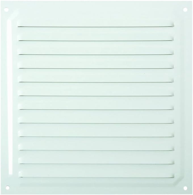 Ventileergrille zelfklevend aluminium wit 20x20 cm 80 cm² ventilatieoppervlak