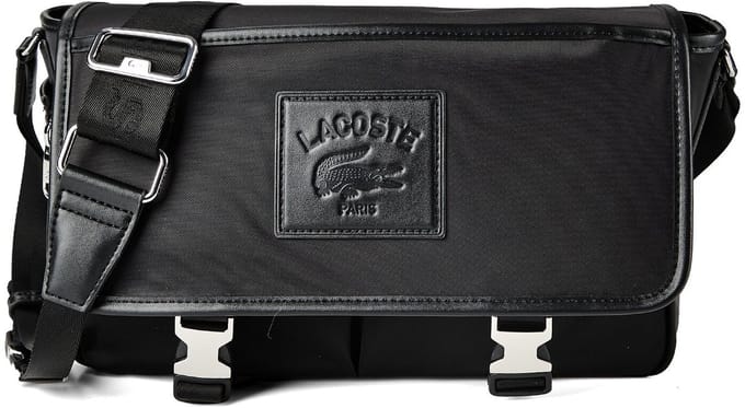LACOSTE schoudertas Lacoste Classics Messenger Bag Noir zwart