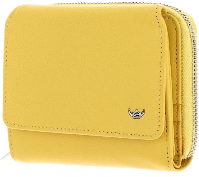 Golden Head Leren portemonnee Madrid RFID Protect RV-Börse 3316 Sonnengelb geel