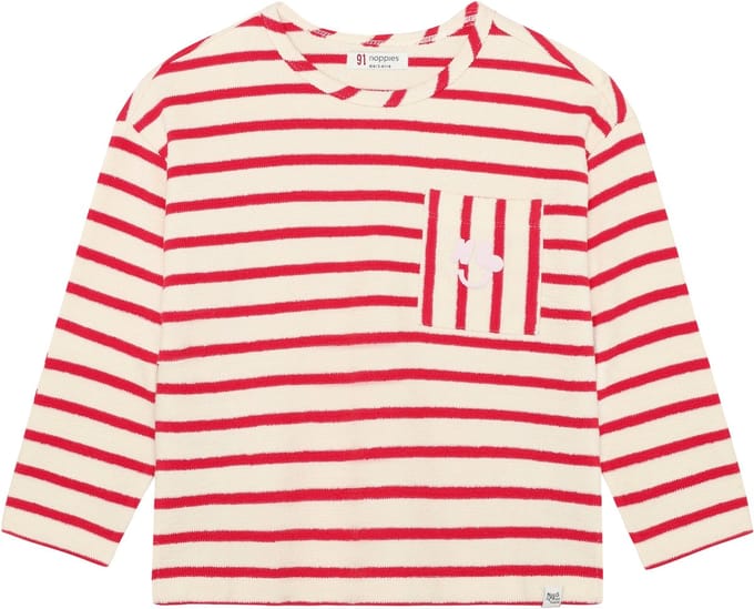 Noppies T-shirt stripe - Bone White - Maat 110