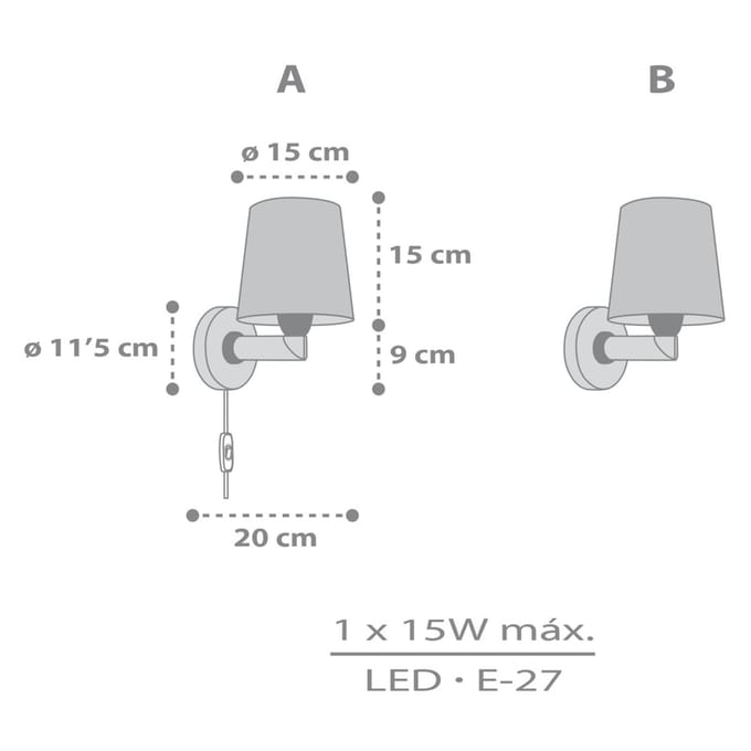 Dalber Star Light kinder-wandlamp wit