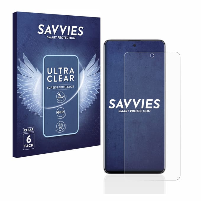 Savvies - Screenprotector voor Samsung Galaxy A51 - Folie Beschermfolie transparant 6 Stuks