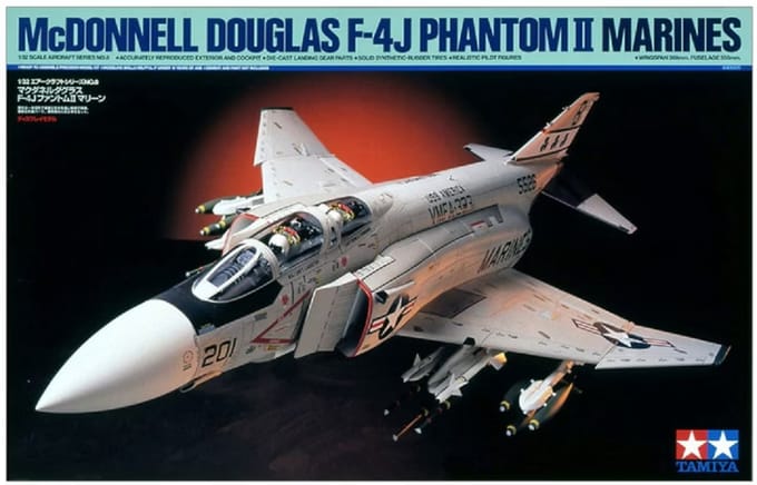 Tamiya Modelbouwpakket Militaire voertuigen - 60308 McDonnell Douglas F-4J Phantom II Marines Plastic - 1:32 - Modelbouw