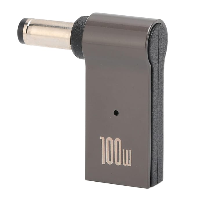 PD 100W Adapter Type C Vrouwelijk naar Mannelijk Aluminiumlegering Behuizing Licht Draagbare Oplaadadapter voor gray