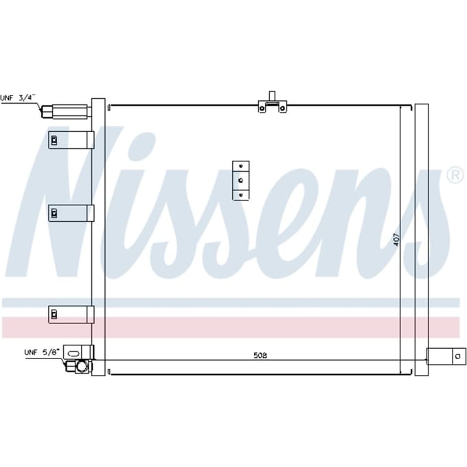 Condensator, airconditioning NISSENS 94300