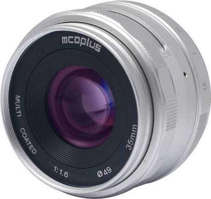 Mcoplus Mco-35mm-f/1.6 Zilver voor Micro 4/3
