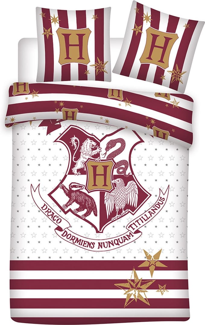 Harry Potter Dekbedovertrek Stripes - Eenpersoons - 140 x 200 cm - Katoen
